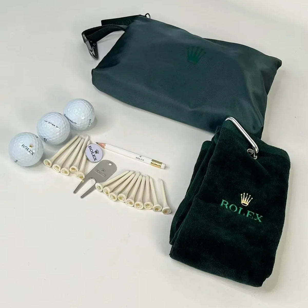 Rolex Crown-Embossed Golf Accessory Set